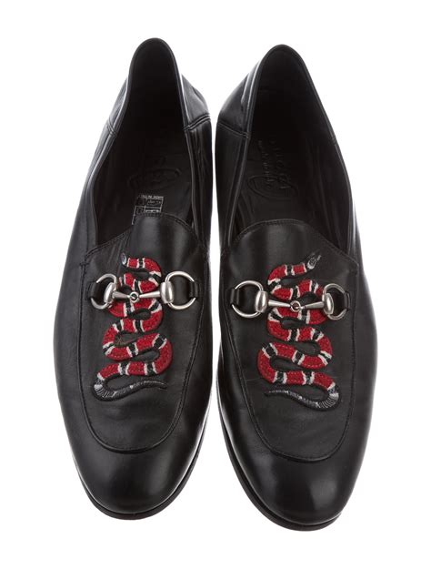 gucci kingsnake leather loafer|GUCCI .